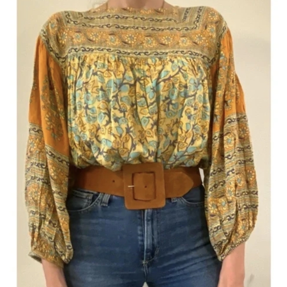 XS-M SPELL Spell & the Gypsy Collective Delirium Floral 3/4 Sleeve Top - Picture 3 of 14